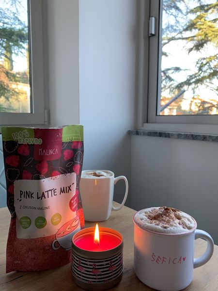 Pink latte mix