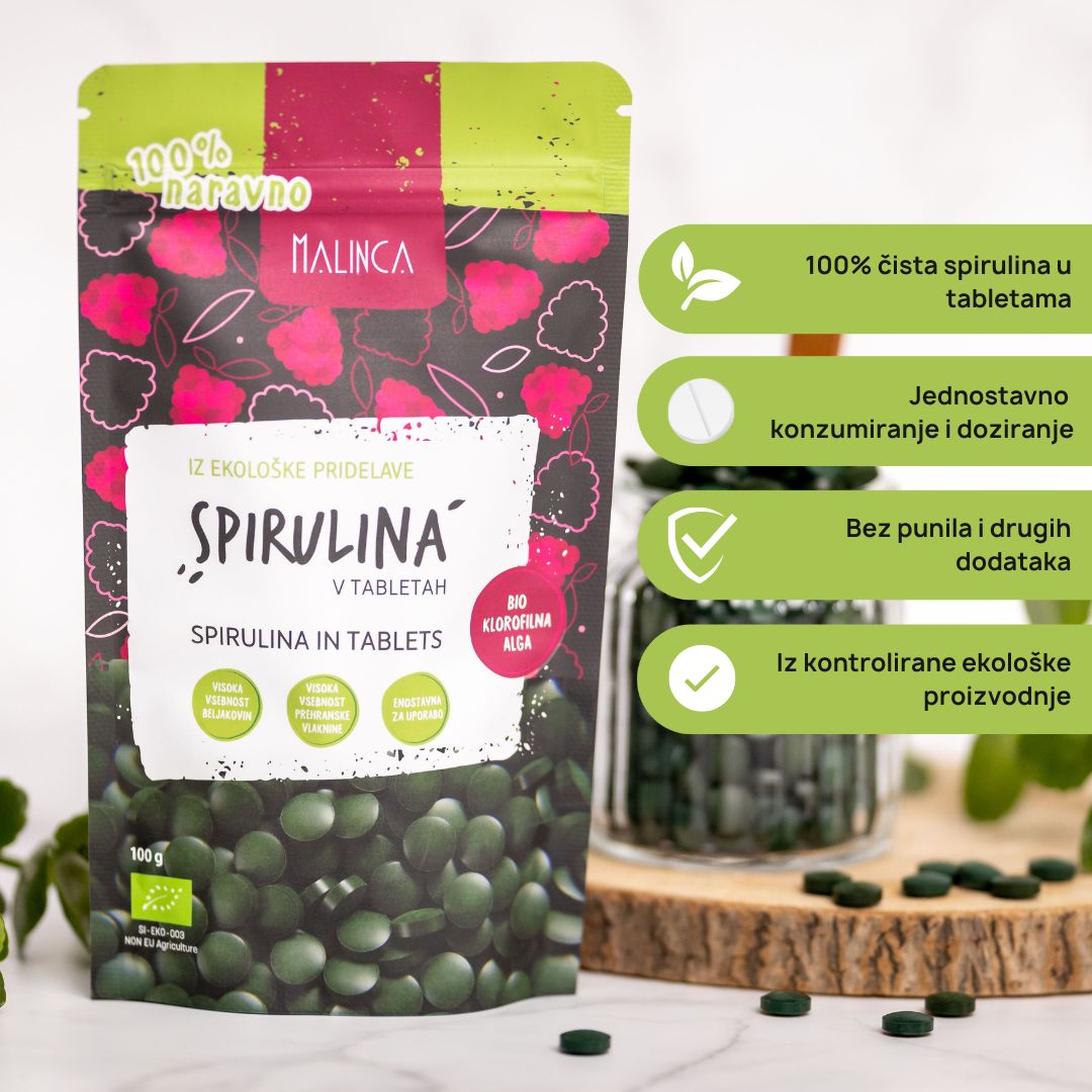 Spirulina u tabletama bio